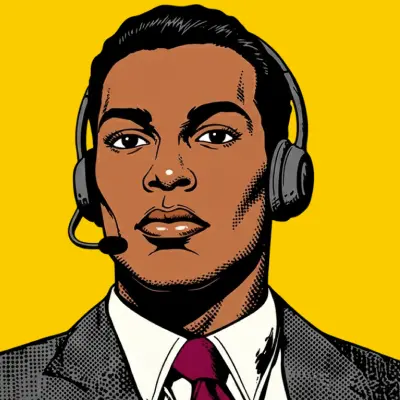 Business owner working with AI employee software to improve marketing and business growth