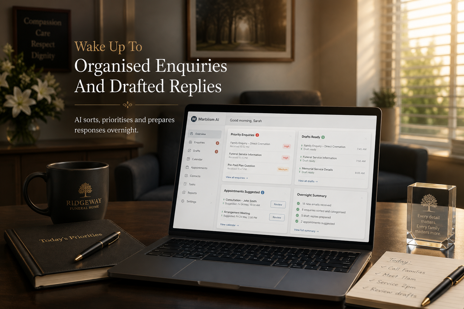 AI receptionist software answering calls and supporting customers for small business operations